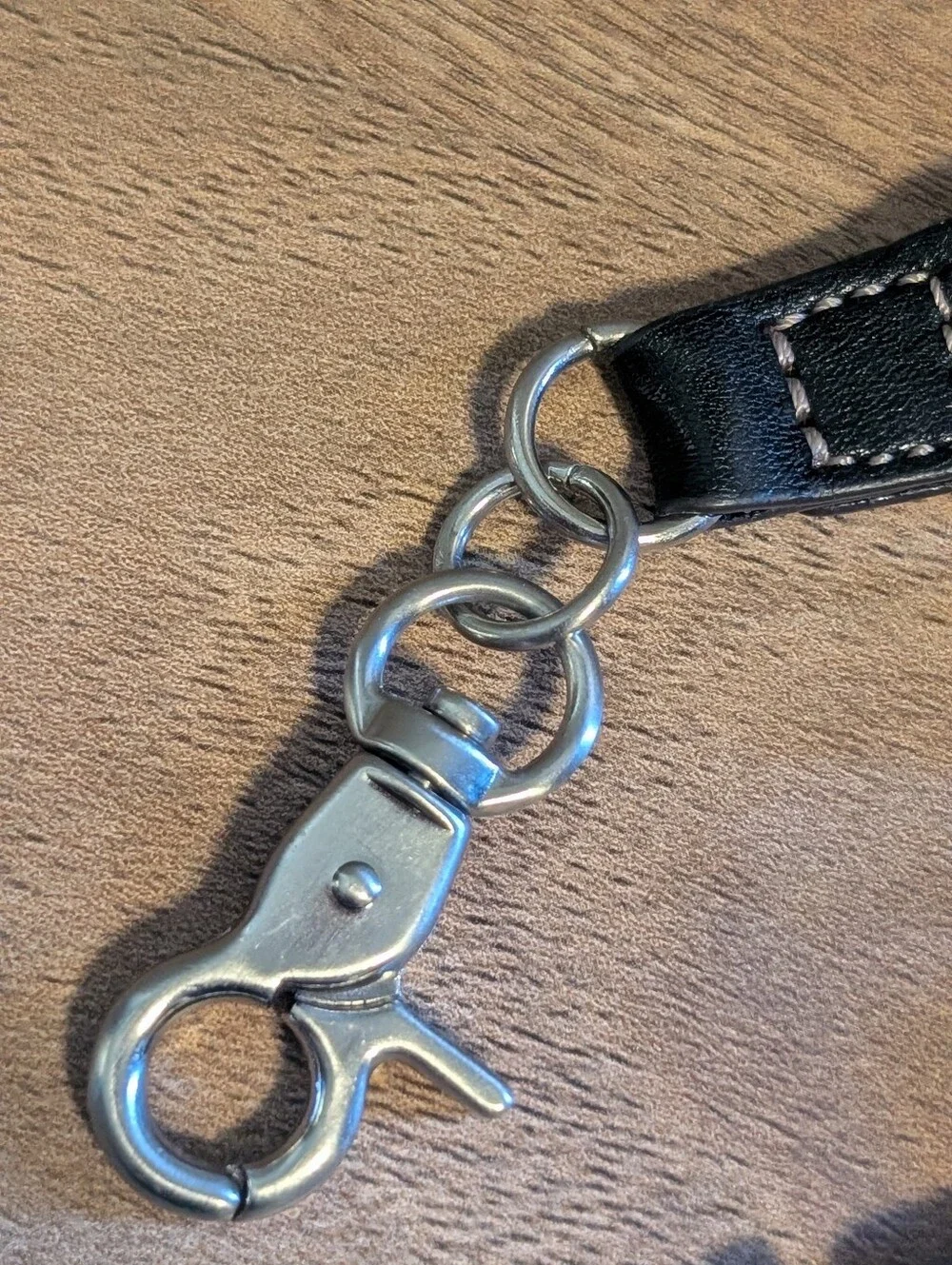 B. Makowsky silver-tone bag charm keychain FOB